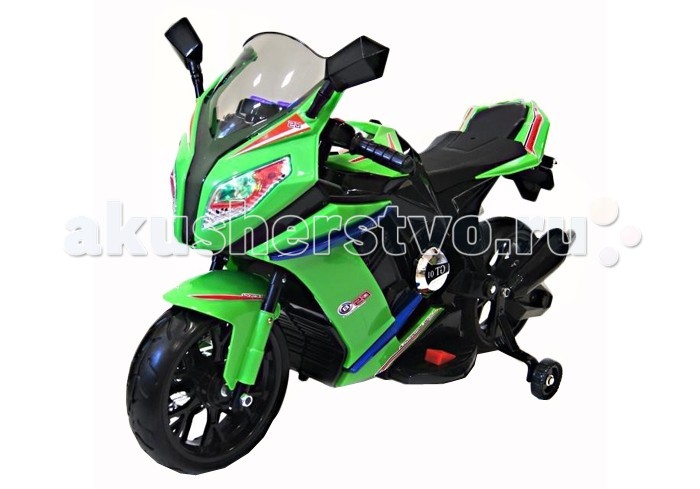 Электромобиль RiverToys Мoto M111MMМoto M111MM Электромобиль RiverToys Мoto M111MMМoto M111MMЭлектромобиль RiverToys Мoto M111MM – красивый и безопасный электромотоцикл, оснащенный для дополнительной безопасности двумя страховочными колесиками. Модель отличается красивым дизайном, максимально приближенным к настоящему спортивному байку. Этот электромотоцикл может развивать скорость до 4 км/ч и перевозить пассажиров весом до 25 кг. Плавный и мягкий ход обеспечивают два основных каучуковых колеса. Особенности: Возраст: от 2,5 - 5 лет. Электромотоцикл перезаряжаемый на аккумуляторе 6V/4,5AH х 2. Со звуковыми и световыми эффектами. Мотор 15W х 2 шт. Развивает скорость 4 км/ч. Адаптер W/220 ~ 240V. Эргономичное сиденье, пластиковое. Каучуковые колеса. Спереди - 2 зеркала заднего вида. Может двигаться вперед и назад, влево и право.<br>