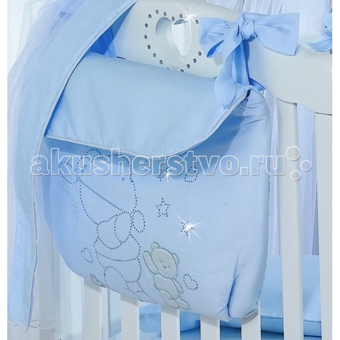 Roman Baby Сумка на кроватку Polvere Di StelleСумка на кроватку Polvere Di Stelle Roman Baby Сумка на кроватку Polvere Di StelleСумка на кроватку Polvere Di StelleУдобная сумка на кроватку Roman Baby Polvere Di Stelle с оригинальной вышивкой - куда можно положить игрушки и детские принадлежности 100% хлопок<br>