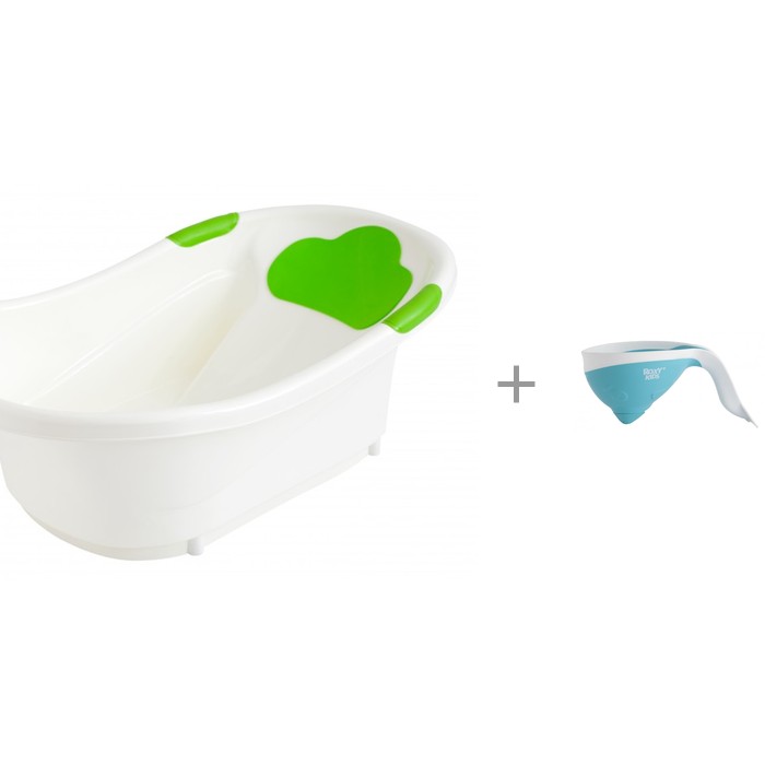 

ROXY-KIDS Ванночка с анатомической горкой и сливом + ковш с лейкой, Ванночка с анатомической горкой и сливом + ковш с лейкой