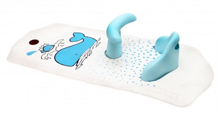Картинка для ROXY-KIDS Антискользящий коврик для ванны со съемным стульчиком 91,4 х 40 см