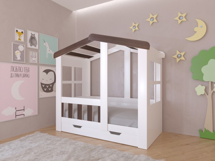 Подростковая кровать РВ-Мебель Астра домик с ящиком