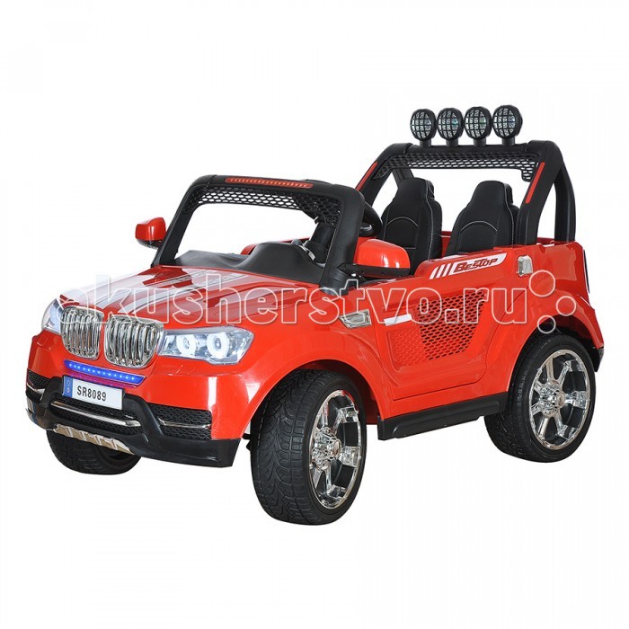 Электромобиль Shine Ring 12V/Ahх212V/Ahх2 Электромобиль Shine Ring 12V/Ahх212V/Ahх2Shine Ring Электромобиль 12V/Ahх2 SR8089-B Большие надувные колеса этого электромобиля с внушительным дизайном легко справляются с бездорожьем и грунтом. Батарея 12V/10Ah обеспечит продолжительную прогулку, а скрасят её звуковые и световые эффекты. Электромобиль оснащён специальным разъёмом для подключения mp3-плеера, может двигаться вперед и назад. Имеет две скорости вперед (для обеспечения максимальной плавности при трогании с места). Большей достоверности придают все детали настоящего автомобиля - 2 открывающиеся двери, ремни безопасности и амортизаторы.<br>