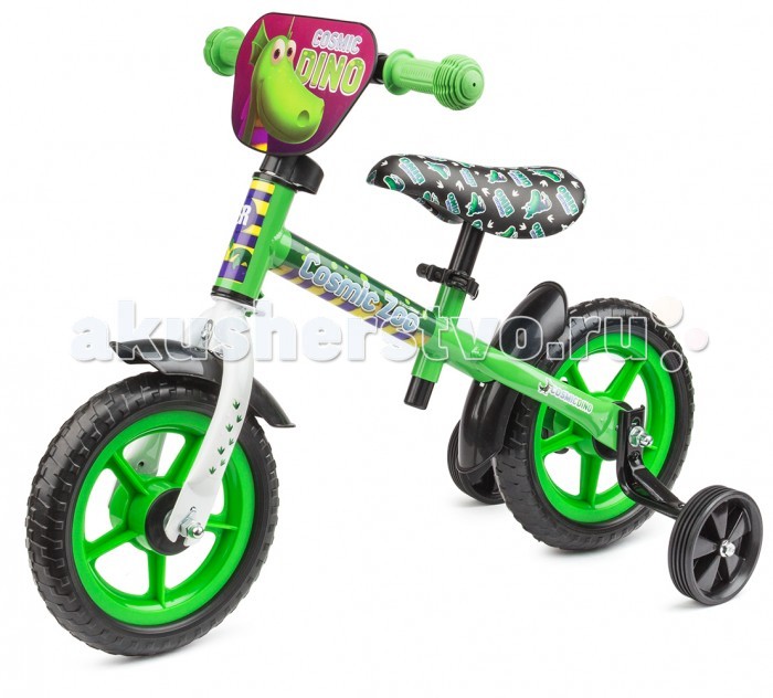 Беговел Small Rider Cosmic Zoo BallanceCosmic Zoo Ballance Беговел Small Rider Cosmic Zoo BallanceCosmic Zoo BallanceБеговел Small Rider Cosmic Zoo Ballance для самых маленьких. Особенности: Беговел - Каталка 2 в 1. Подходит для малышей от 1-4 лет; Имеет доп.колесики, с которыми используется сначала как каталка (для самого раннего возраста), потом колесики снимаются и получается полноценный беговел; Мало весит - всего 2.5 кг. Брать его с собой на прогулку - одно удовольствие; Малый радиус колес - 10. Малыш точно достанет ножками до пола. Колеса сделаны из ПВХ - это мягкий полимер, такие колеса не прокалываются, не шумят и подходят для катания по любым поверхностям, в том числе и паркету, плитке, линолеуму и т.п.; Сиденье регулируется по высоте самым удобным способом (без ключа) - с помощью зажима квик релиз; Имеются брызговички для защиты от луж и грязи; Красивый и яркий дизайн с персонажами Космического зоопарка - динозавриком, тигренком и медвежонком. Эффектный дизайн сиденья и красивая табличка спереди. Мин.высота от пола до сиденья: 35 см Макс.высота от пола до сиденья: 41 см<br>