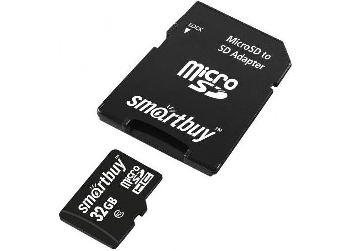 фото Smart buy карта памяти microsdhc 32gb class 10 c адаптером sd