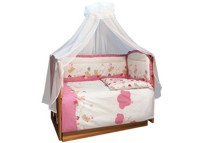 фото Комплект в кроватку soni kids в уютных облачках (7 предметов)