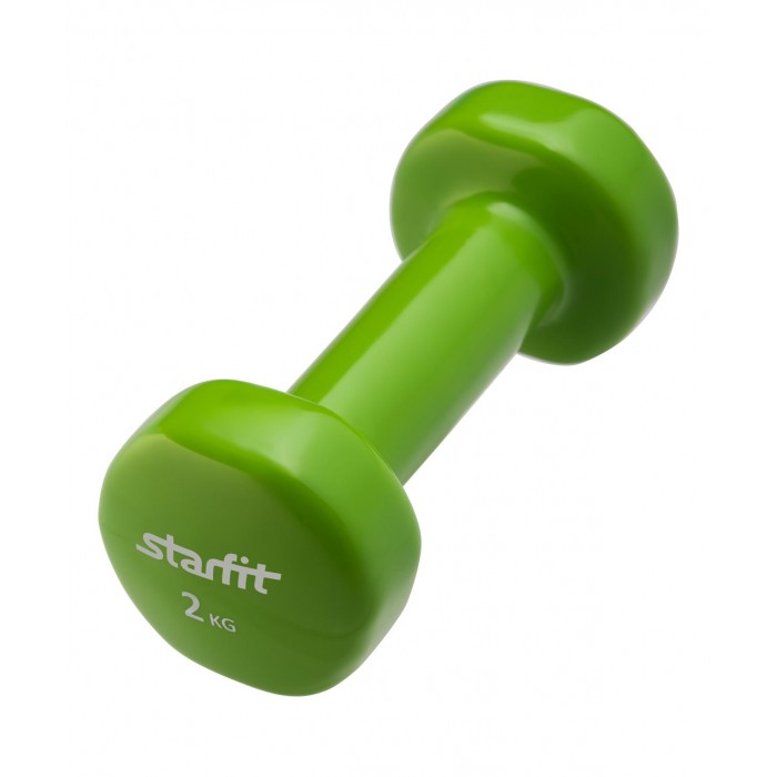 Спортивный инвентарь Starfit Гантель виниловая DB-101 2 кг утяжелители для рук starfit wt 101 цвет синий черный 0 75 кг 2 шт