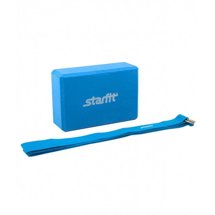 Спортивный инвентарь Starfit Комплект из блока и ремня для йоги FA-104 starfit bk 104 mercury