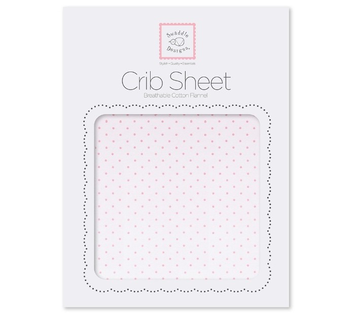 фото Swaddledesigns простынь детская на резинке fitted crib sheet 132х71х20