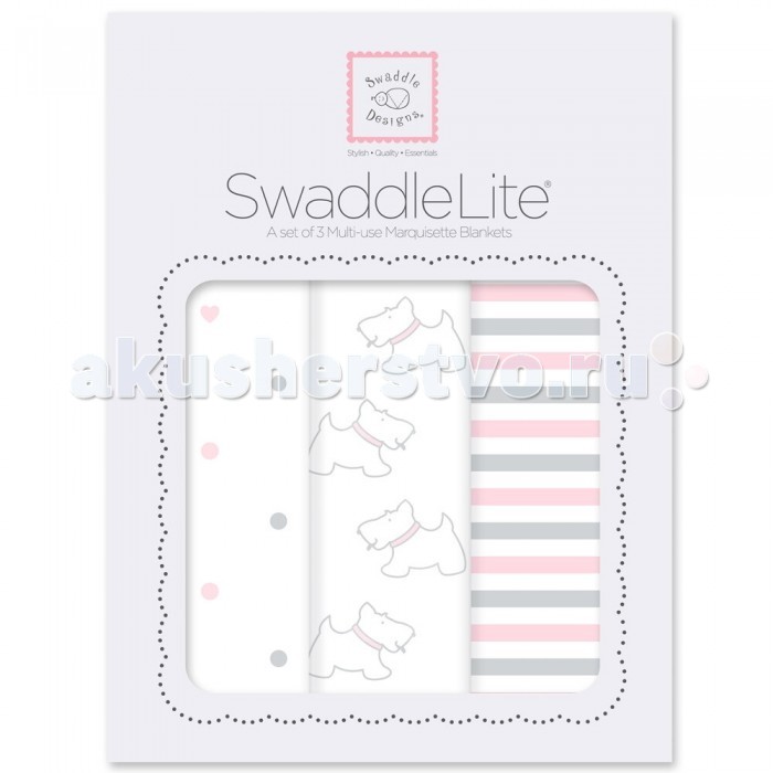 Пеленка SwaddleDesigns SwaddleLite комплект 3 шт.SwaddleLite комплект 3 шт. Пеленка SwaddleDesigns SwaddleLite комплект 3 шт.SwaddleLite комплект 3 шт.Комплект пеленок SwaddleDesigns SwaddleLite для новорожденного в красивой фирменной упаковке, состоит из трех легких пеленок серии Marquisette SwaddlingBlanket. Особенности: Легкие, дышащие из мягкого хлопка маркизет. Эти волшебные пеленки действительно помогают новорожденным спать сном младенца. Замечательный вариант для теплого времени года и дома. Легко следовать инструкции пеленания пришитой к пеленке. Оптимальный, большой размер пеленки 120х120 сантиметров! Ваш ребенок не вырастет быстро из пеленки. Многофункциональные и универсальные. Используйте для пеленания, как легкое одеяло, солнечный козырек, накидку для кормления грудью, при болях в животике. Эту пеленку вы будете использовать на протяжении нескольких лет и не пожалеете о покупке. Дизайн разработан медсестрой Линетт Дамир. Победитель множества наград. Лауреат премии Великий дар (Award Winner Great Gift). Рекомендованы педиатрами и мамами во всем мире. Состав 100% хлопок маркизет, высшего качества<br>