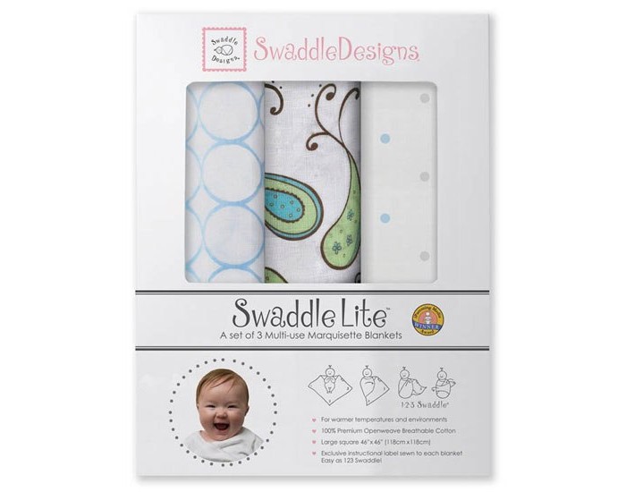 фото Пеленка SwaddleDesigns SwaddleLite Paisley комплект 3 шт.