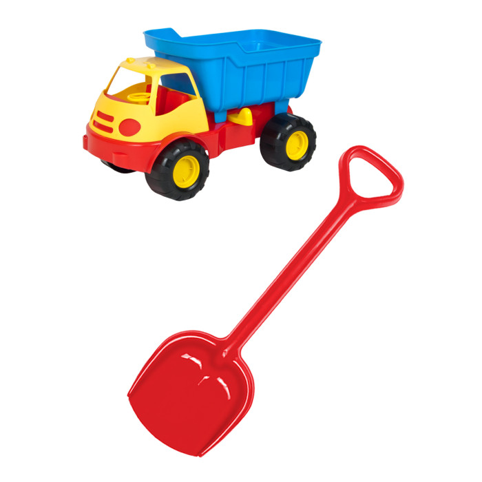 Тебе-Игрушка Детский игровой набор для песочницы: Автомобиль самосвал Active + Лопатка 50 см 15-52 Детский игровой набор для песочницы: Автомобиль самосвал Active + Лопатка 50 см - фото 1