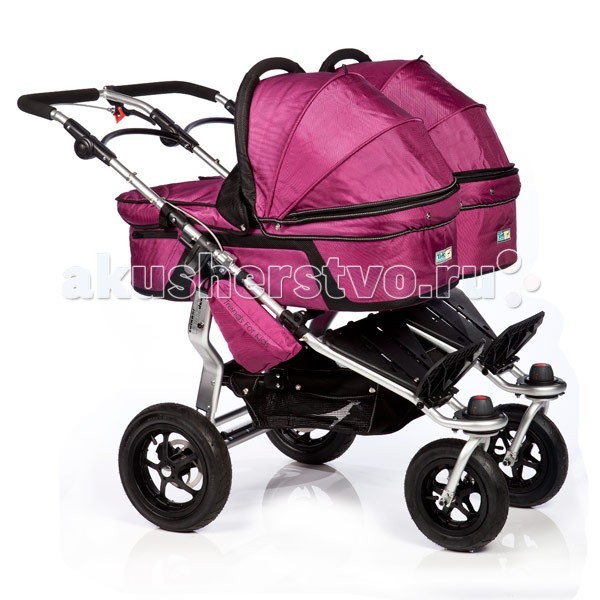 TFK Коляска для двойни Twinner Twist Duo прогулкаКоляска для двойни Twinner Twist Duo прогулка TFK Коляска для двойни Twinner Twist Duo прогулкаКоляска для двойни Twinner Twist Duo прогулкаTFK Коляска для двойни Twinner Twist Duo прогулка – отличная прогулочная коляска для погодков или двойни от шести месяцев до трех лет. Лучший выбор для ваших малышей: просторная люлька, мягкая проходимая рама, надежность и качество. Особенности: на шасси можно установить как две люльки, так и люльку плюс прогулку, так и две прогулки; в прогулочном блоке спинки независимо друг от друга опускаются до положения лежа; простое и удобное сложение; капюшоны не зависимы друг от друга, регулируются, есть смотровые окошки и москитные сетки; хорошая амортизация; регулируемая по высоте ручка и подножка (2 положения); помимо ножного еще и ручной тормоз; бампер регулируется по высоте; дышащая ткань; на шасси можно установить два автокресла Maxi-Cosi (для этого необходимо приобрести комплект адаптеров). Возможность установки на шасси: люльки, автокресла Maxi-Cosi Спинка в положении лежа есть Комплектация:2 прогулочных блока, 2 накидки на ножки, 2 дождевика, 2 москитные сетки, бампер большой, бампер маленький. Габариты: В сложенном с колесами 85 х 75 х 48 см в сложенном виде без колес 75 х 75 х 38 см Вес около 17,9 кг без аксессуаров Максимальный допустимый вес малыша: 45,0 кг размер спального места: 82x27 см размер сиденья 22x30 см.<br>