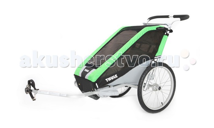 Thule Велоприцеп Chariot Cheetah-1Велоприцеп Chariot Cheetah-1 Thule Велоприцеп Chariot Cheetah-1Велоприцеп Chariot Cheetah-1Мультиспортивный велосипедный прицеп-легкая коляска Thule Chariot Cheetah станет отличным помощником для родителей, которые не хотят пропускать тренировки. С набором для крепления к велосипеду. Особенности Легкость в использовании благодаря небольшому весу Обтекаемый дизайн идеально подходит для различных видов спорта Изменение высоты руля HeightRight™ для удобства родителей Специальная рейка для крепления аксессуаров Пятиточечные детские ремни безопасности Грузоподъемность - 34 кг Ширина плеча - 40 см Высота посадки - 68 см Размеры в сложенном виде (Д х Ш х В) - 107 x 61 x 27 см<br>