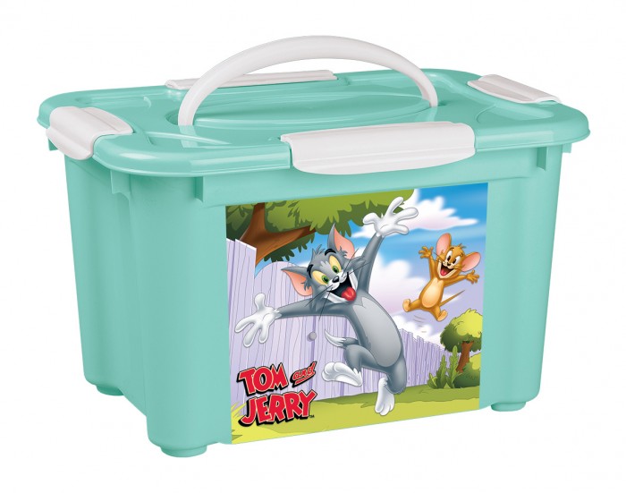 Ящики для игрушек TomJerry Коробка универсальная с ручкой и аппликацией 5.5 л 283х200х170 мм ящики для игрушек tomjerry коробка универсальная с ручкой и аппликацией 245х160х108 мм