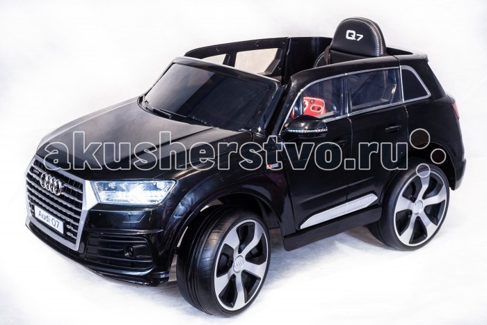 Электромобиль Toyland Audi Q7 высокая дверьAudi Q7 высокая дверь Электромобиль Toyland Audi Q7 высокая дверьAudi Q7 высокая дверьToyland Audi Q7 высокая дверь - этот стильный и модный внедорожник сможет стать верным другом вашего ребенка. Машина максимально приближена к реальной не только благодаря внешнему сходству, но и непревзойденному качеству. Все элементы тщательно подобраны и проработаны, кроме того, большое внимание было уделено внешнему покрытию. Особенности: большие полностью резиновые колеса EVA, максимальная нагрузка 35 кг 2 аккумулятора 6V/7Ah, два двигателя: 2x55W, привод на два задних колеса амортизаторы на задних колесах для плавности хода максимальная скорость 7 км/ч, вперед плавный набор скорости с помощью педали, одна скорость движения назад заводится с кнопки. открываютщиеся двери, кожаное сиденье с ремнем безопасности удобный руль (кнопка клаксона и звук мотора на руле активируется при помощи двух батареек), музыкальные эффекты на приборной панели разъем для подключения MP3, вход для карты SD, вход для USB, встроенный FM-радиоприемник светодиодные огни фар и задних сигналов В комплекте: аккумулятор зарядное устройство пульт дистанционного управления (работает по bluetooth, радиус действия до 30 метров) Размер электромобиля: 121 х 71 х 59 см Максимальная скорость: 7 км/ч.<br>