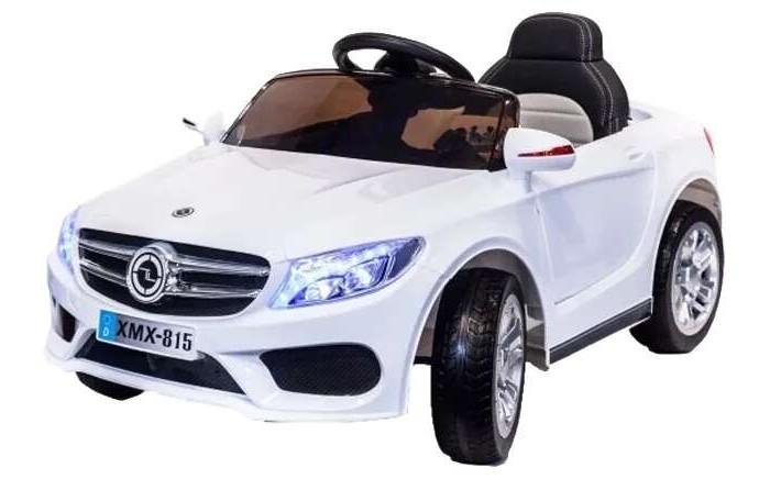 Электромобиль Toyland MB XMX 815MB XMX 815 Электромобиль Toyland MB XMX 815MB XMX 815Toyland Электромобиль MB XMX 815 - этот стильный и модный автомобиль сможет стать верным другом вашего ребенка. Машина максимально приближена к реальной не только благодаря внешнему сходству, но и непревзойденному качеству. Все элементы тщательно подобраны и проработаны, кроме того, большое внимание было уделено внешнему покрытию. Особенности: полностью резиновые колеса EVA, максимальная нагрузка 30 кг 2 аккумулятора 6V/4,5Ah, два двигателя: 2x35W, привод на два задних колеса амортизаторы на передних и задних колесах для плавности хода максимальная скорость 7 км/ч, 2 скорости вперед, одна скорость движения назад (переключение скоростей - с пульта ДУ или плавный набор скорости с помощью педали) заводится с ключа открываются двери, багажник (место хранения), кожаное сиденье с ремнем безопасности удобный руль с музыкальными эффектами (кнопка клаксона и проигрывания мелодий) разъем для подключения MP3, вход для карты SD, вход для USB, светодиодные огни фар и задних сигналов Объем: 0,2 м3 В комплекте: аккумулятор зарядное устройство пульт дистанционного управления (работает по bluetooth, радиус действия до 30 метров)<br>