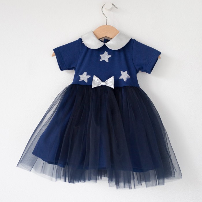 фото Trendyco kids платье трикотажное с фатином звезды