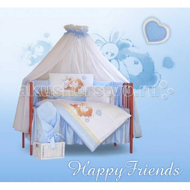 

Комплект в кроватку Tuttolina Happy Friends (6 предметов)