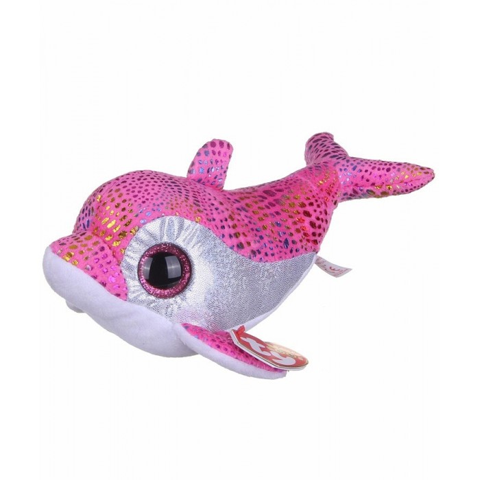 Мягкие игрушки TY Beanie Boos Дельфин Sparkles розовый