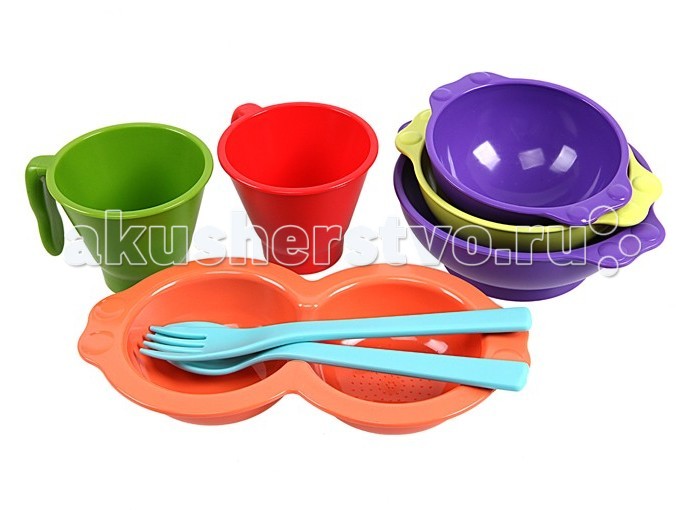 Набор детской посуды 8 предметов Uinlui 