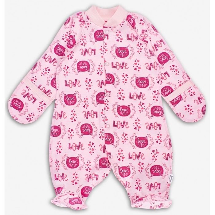 

Веселый малыш Комбинезон реглан с закрытыми ручками Котенок, Комбинезон реглан с закрытыми ручками Котенок