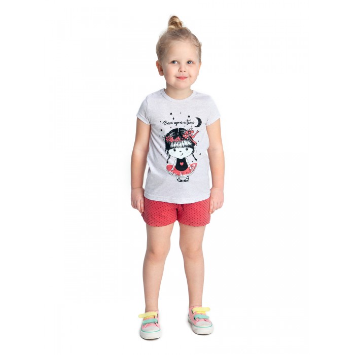 Комплекты детской одежды Веселый малыш Комплект для девочек (шорты, футболка) Маленькая история
