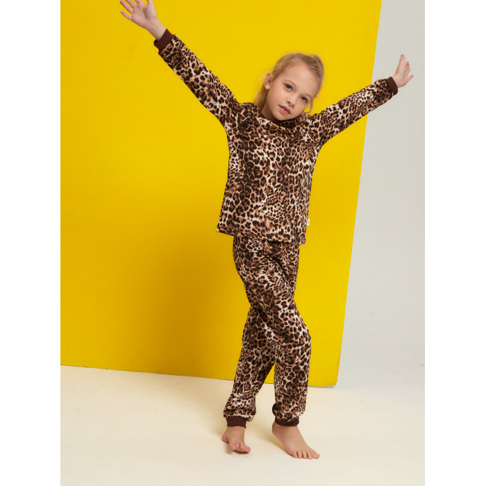  Веселый малыш Пижама для девочки Leopard