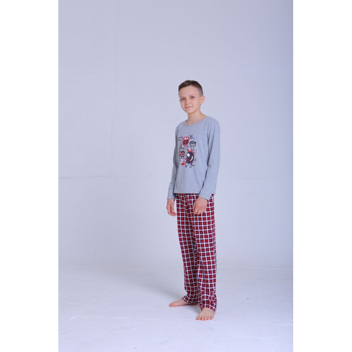 Домашняя одежда Веселый малыш Пижама для мальчика Check