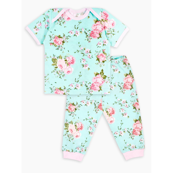 Купить Домашняя одежда, Веселый малыш Пижама для новорожденных Мятная нежность