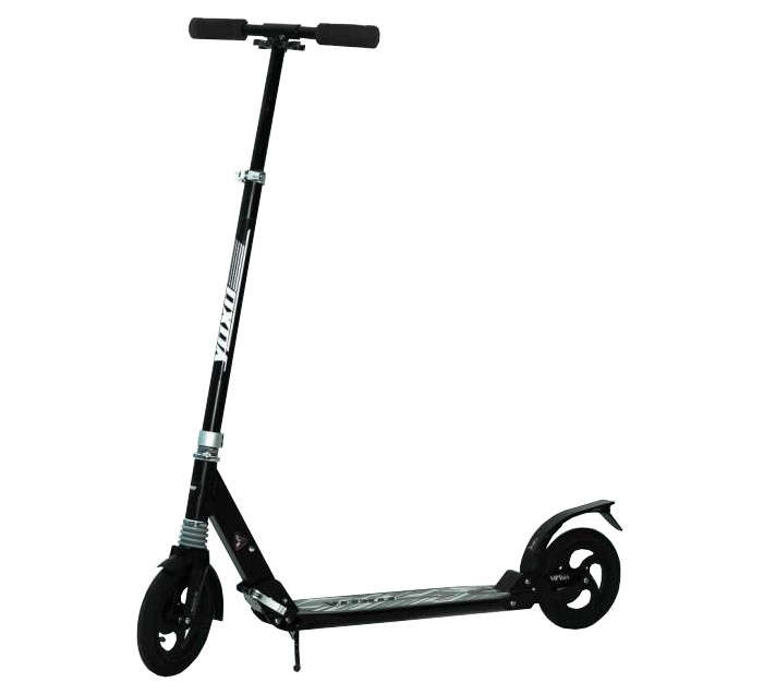 Двухколесный самокат Vip Toys SA-401LSA-401L Двухколесный самокат Vip Toys SA-401LSA-401LЭтот супер стильный самокат станет лучшим подарком, особенно в ожидании весенне-летнего периода. Изготовленный из прочного, легкого алюминия, самокат имеет множество уникальных особенностей, которые любой ребенок оценит по достоинству. Дека самоката достаточно широка для того, чтобы ребенок мог встать на нее обеими ногами. Колеса из прочной резины гарантируют не только мягкий ход, но и надежное сцепление с дорогой. В то же время, специальное покрытие деки не даст ноге соскользнуть, даже если поворот будет слишком крут. Стоит отметить и стильный, яркий дизайн, благодаря которому этот самокат не может не понравиться! Руль эргономичной формы. Широкая прочная дека. Большие колеса надувные/200 мм. Самокат складной, рассчитан на рост от 145-195 см, нагрузка до 100 кг. Ручка регулируется по высоте. Передний и задний амортизатор, подножка, задний тормоз. Размер платформы: 45х13 см. В комплект входит ремень для переноски. Размер: 91х13.5х107 см<br>