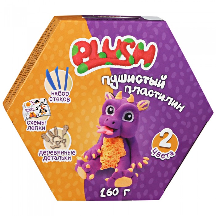 Пластилин Волшебный мир Набор для лепки Пластилин пушистый Plush