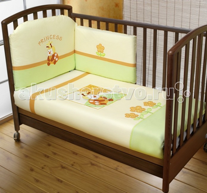 Комплект в кроватку Feretti Princess Sestetto Plus (3 предмета + борт + спальный мешок + балдахин)