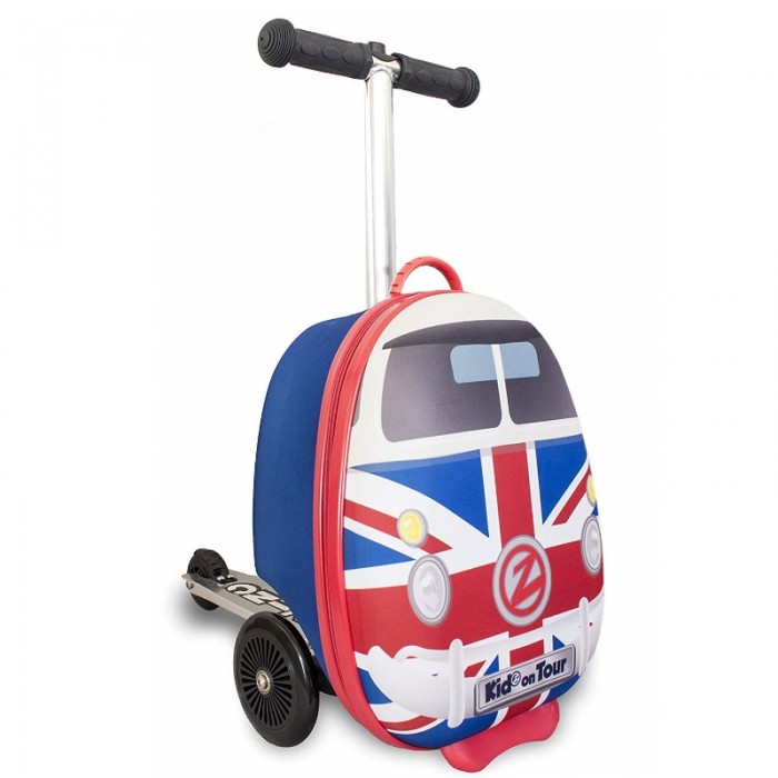

Трехколесный самокат Zinc с чемоданом Union Jack Journeys 15, с чемоданом Union Jack Journeys 15