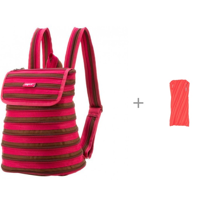 фото Zipit Рюкзак Zipper Backpack с пеналом-сумочкой Neon Pouch