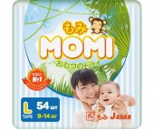 Momi Подгузники L (9-14 кг) 54 шт. Momi Подгузники L (9-14 кг) 54 шт.