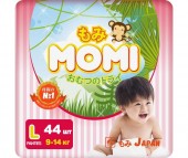 Momi Подгузники трусики L (9-14 кг) 44 шт. Momi Подгузники трусики L (9-14 кг) 44 шт.