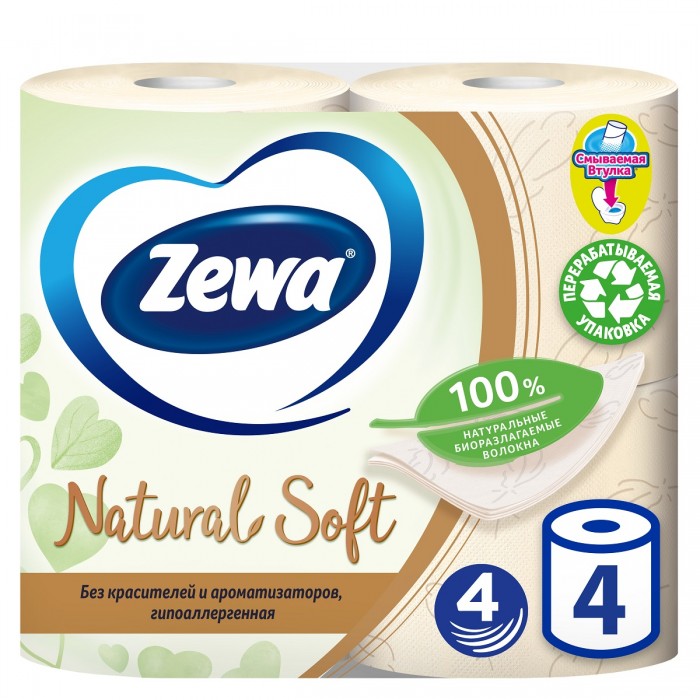  Zewa    Natural Soft 4  4 .