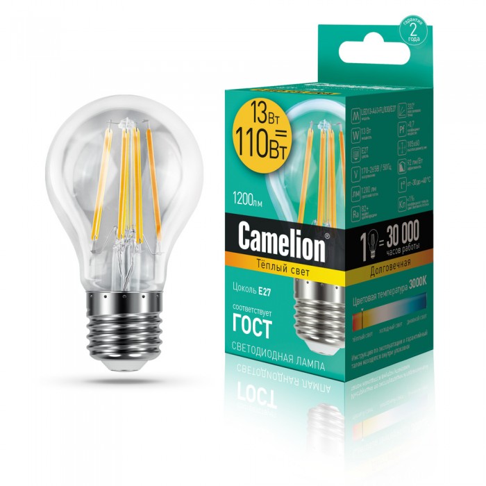  Camelion   LED13-A60-FL/830/E27