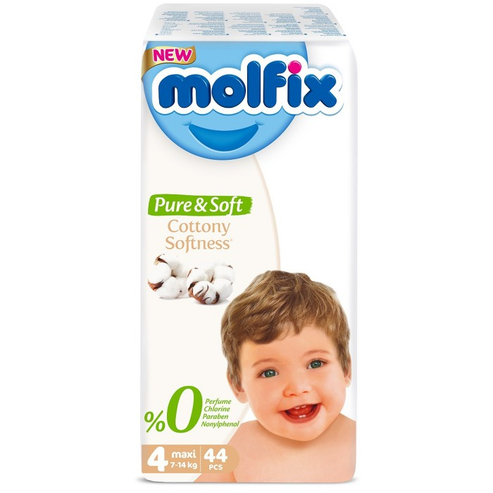  Molfix  Pure&Soft 4 Maxi (7-14 ) 44 .