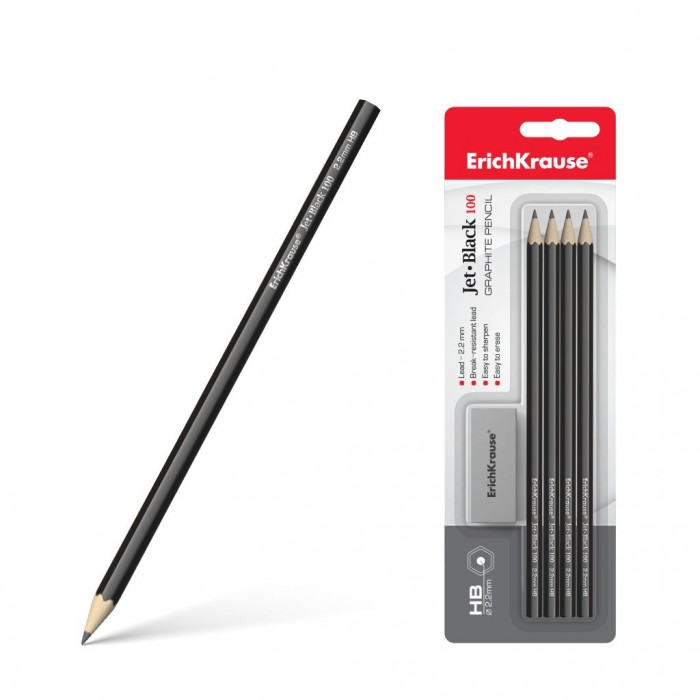  ErichKrause    Jet Black 100 HB 4 .  