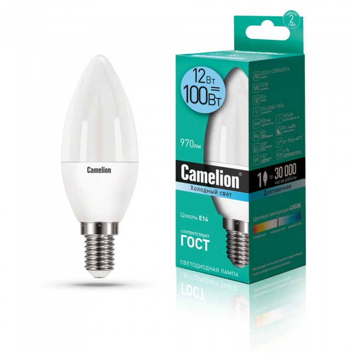  Camelion   LED12-C35/845/E14