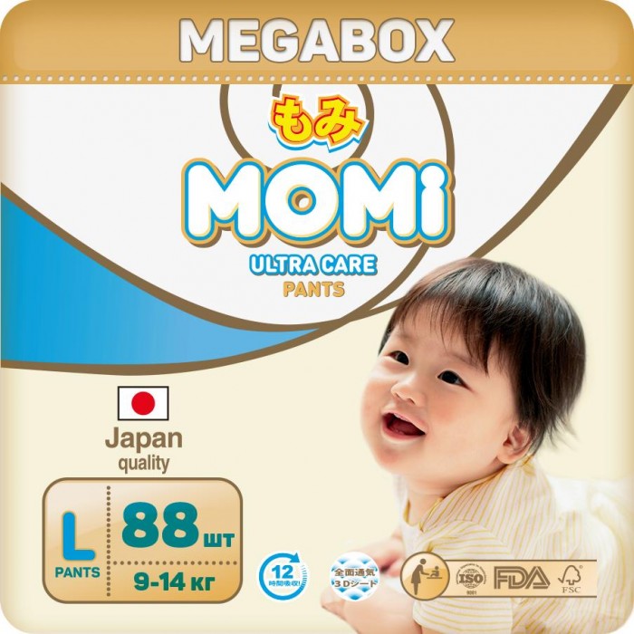  Momi - Ultra Care Megabox L (9-14 ) 88 .