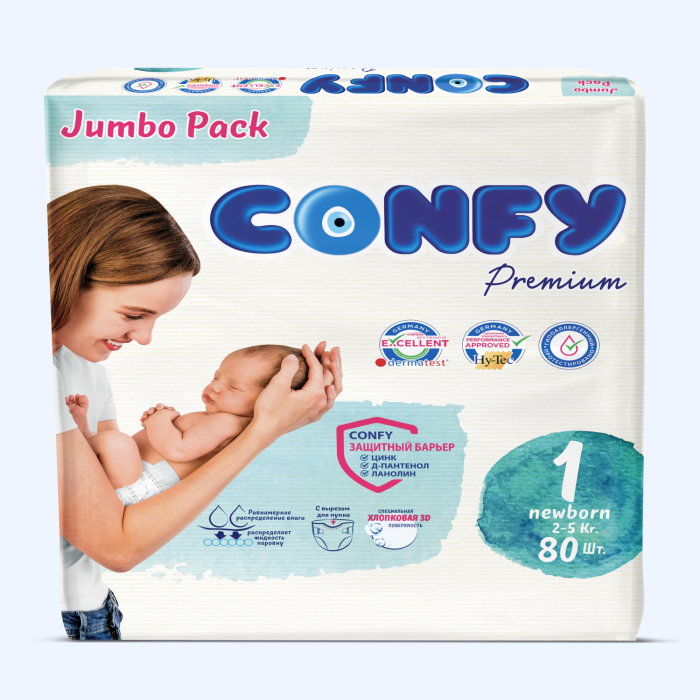  Confy   .1 (2-5 ) Jumbo 80 .