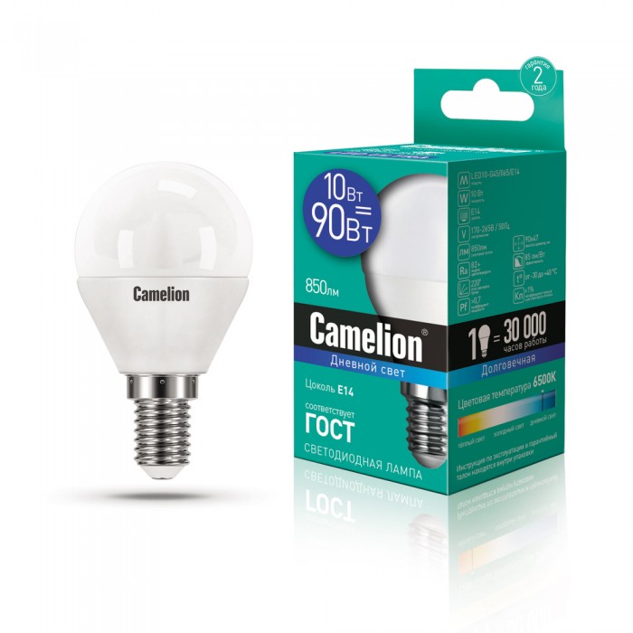  Camelion   LED10-G45/865/E14