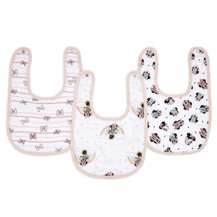  Aden&Anais Minnie rainbows snap bibs Essentials 3 .