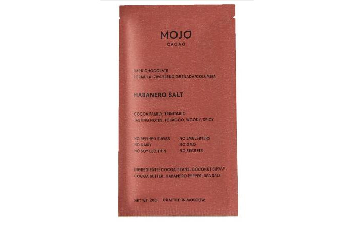  Mojo cacao   70%     Habanero Salt 20 