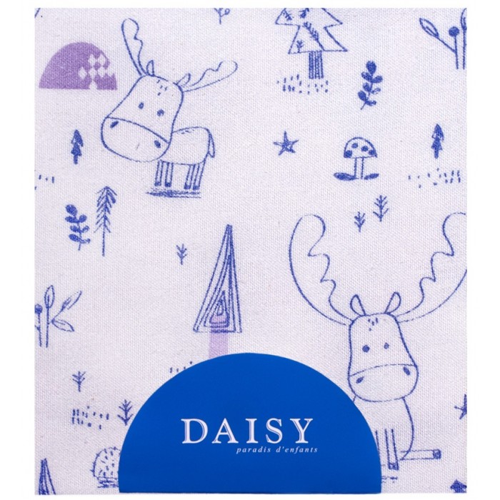 Пеленка Daisy фланель Лосята 75х115 см (Голубой)