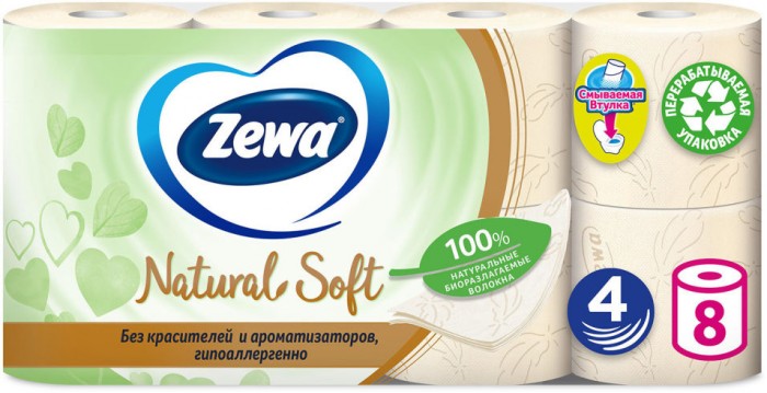  Zewa    Natural Soft 4-  8 .