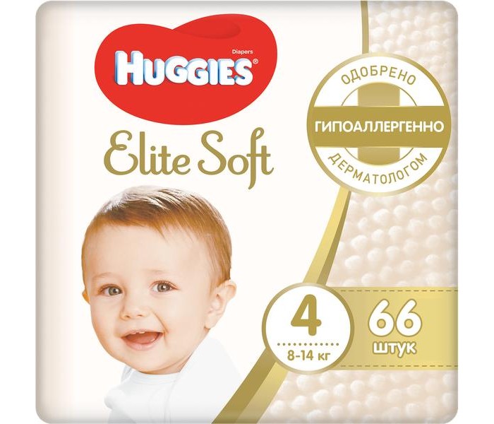  Huggies  Elite Soft Mega 4 (8-14 ) 66 .