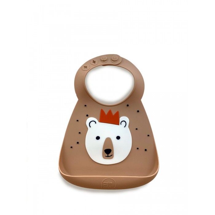  Make my day Baby Bib Bear with crown